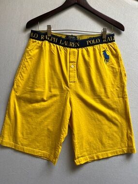 Polo by Ralph Lauren Yellow Knit Men’s Shorts Sz L
